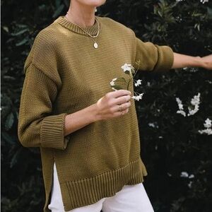 Jenni Kayne Olive Knit Sweater